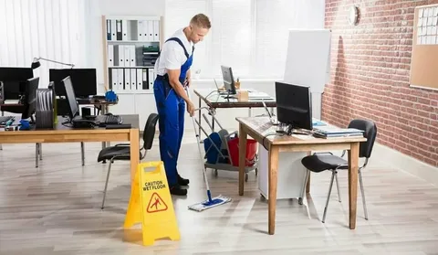 Professional team providing Best Cleaning Services Near Me for office cleaning