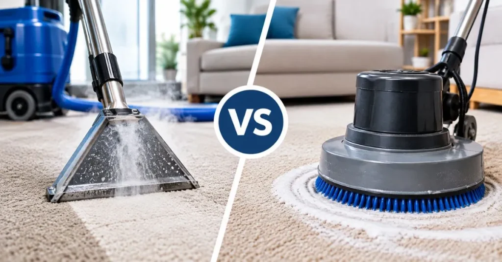 Steam Cleaning vs Shampooing for Carpets