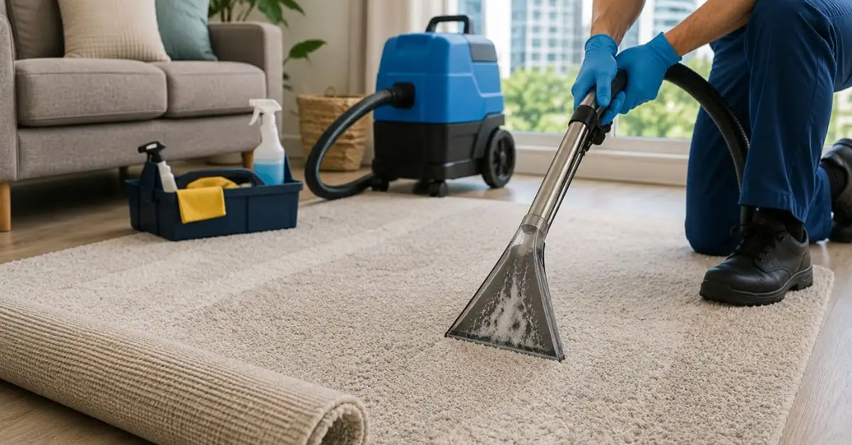 Professional carpet cleaning in a Vancouver home